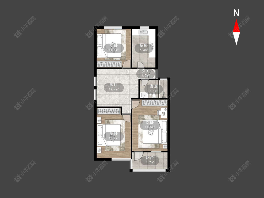 常州翠竹新村东北区在售二手房房源户型图_小牛看房