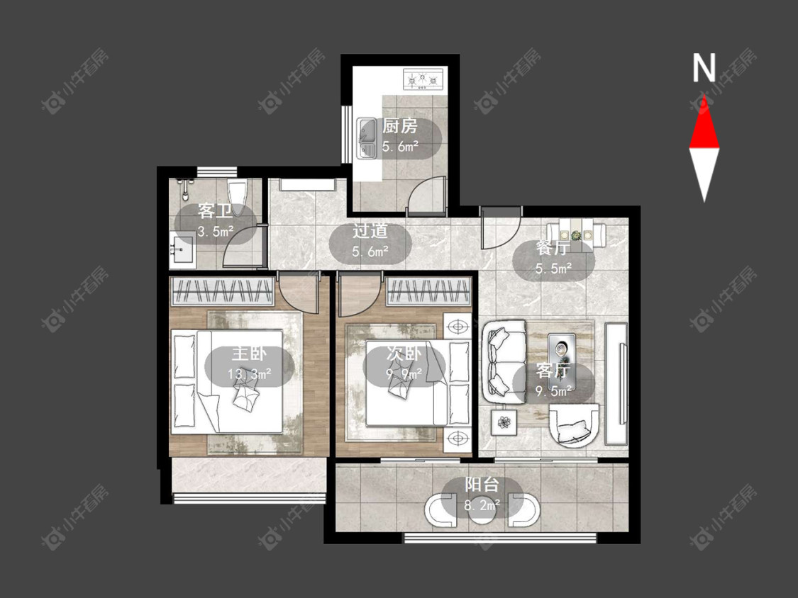 常州邹新东苑在售二手房源户型图_小牛看房