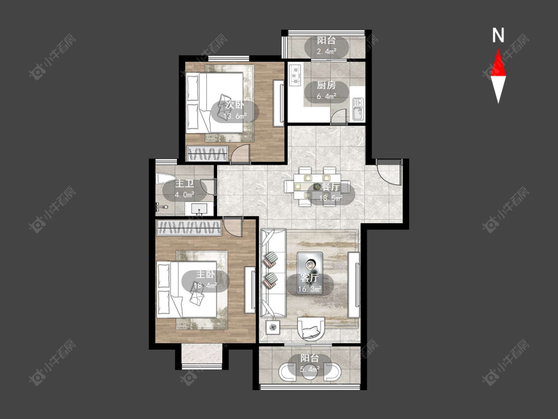 常州高成莱茵一期在售二手房源户型图_小牛看房