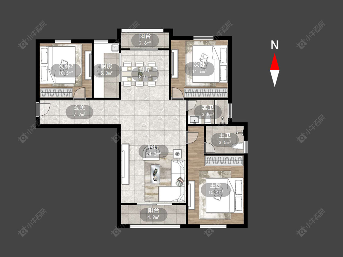 金梅花园北区房源户型图 常州金梅花园北区在售二手房源户型图_小牛看房
