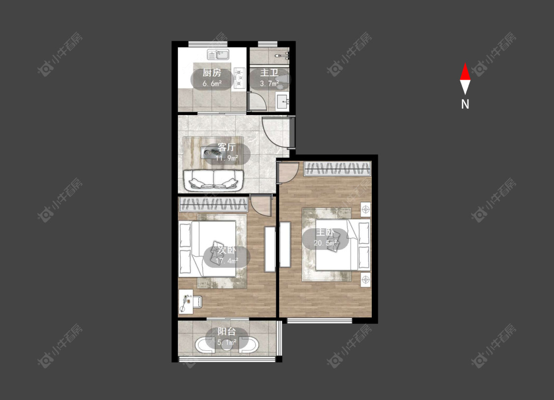 县北新村房源户型图 常州县北新村在售二手房源户型图_小牛看房