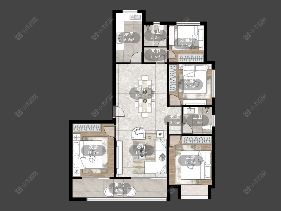凤凰湖西苑房源户型图 常州凤凰湖西苑在售二手房源户型图_小牛看房