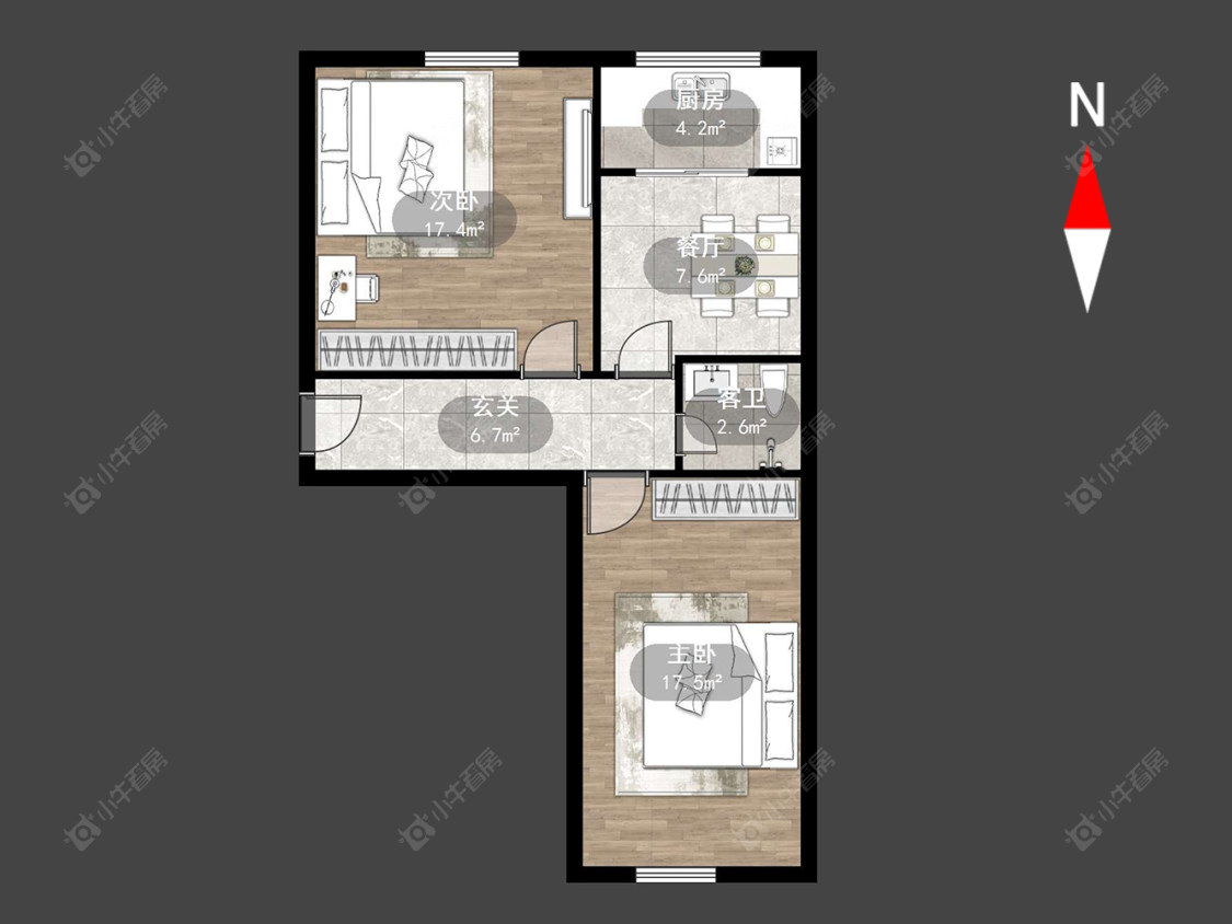 工房南区房源户型图 常州工房南区在售二手房源户型图_小牛看房