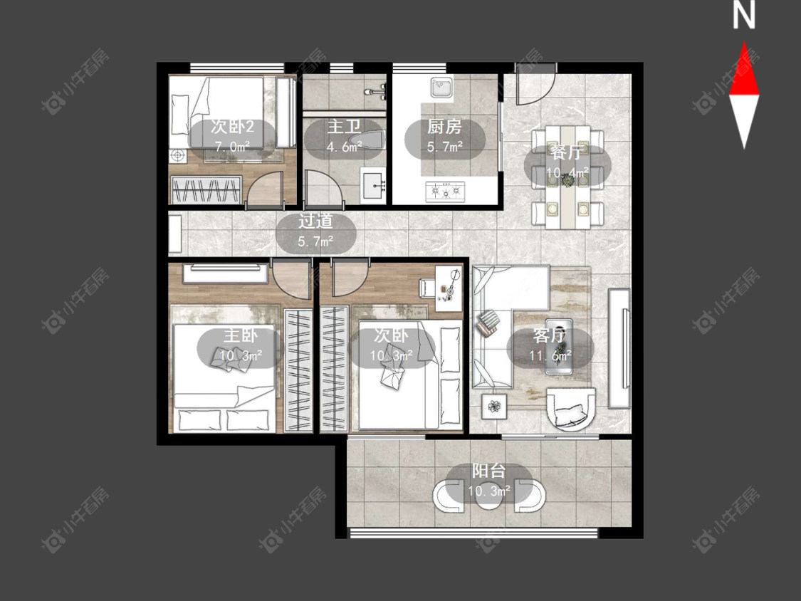 常州紫韵香庭二期在售二手房源户型图_小牛看房