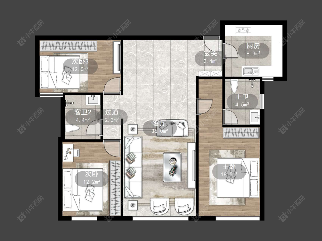 常州吾悦华府（丹阳）在售二手房源户型图_小牛看房