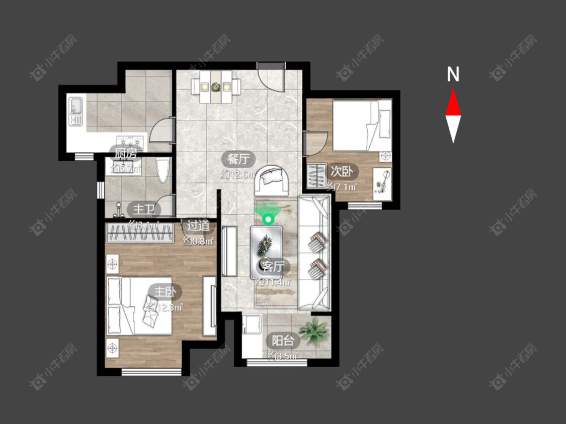 清水湾花园二期房源户型图 常州清水湾花园二期在售二手房源户型图_小牛看房