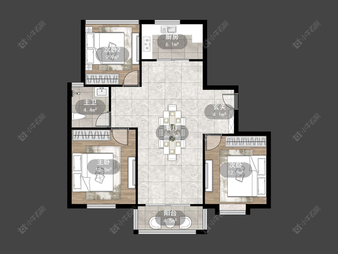 丹阳锦尚名都在售二手房源户型图_小牛看房