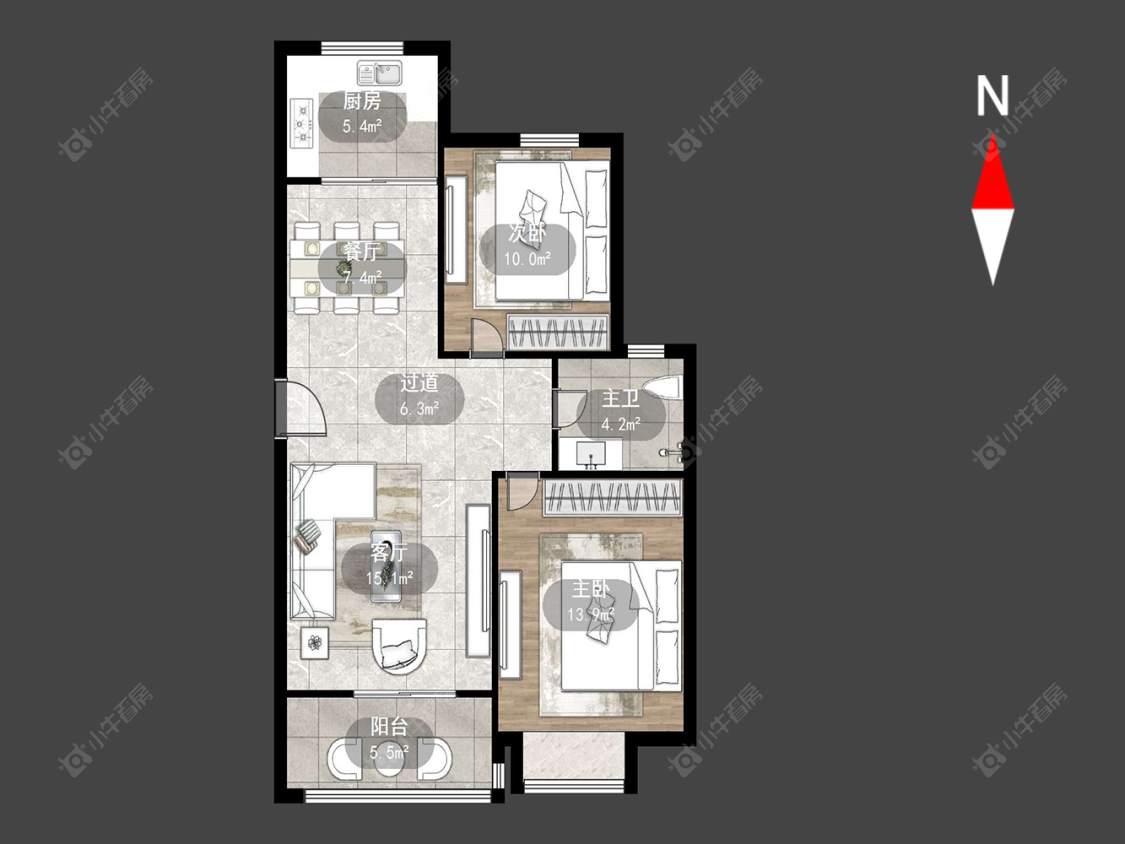 常州玉龙湾花园在售二手房源户型图_小牛看房