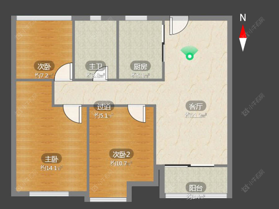 常州百大康桥在售二手房源户型图_小牛看房