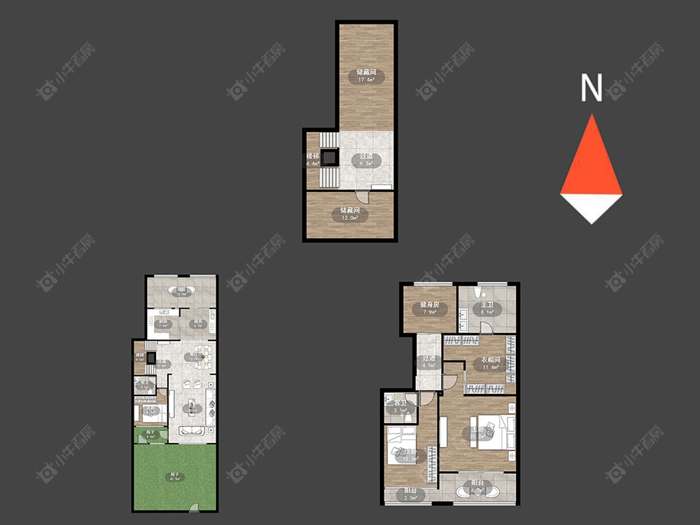 常州绿地香奈别墅区在售二手房房源户型图_小牛看房