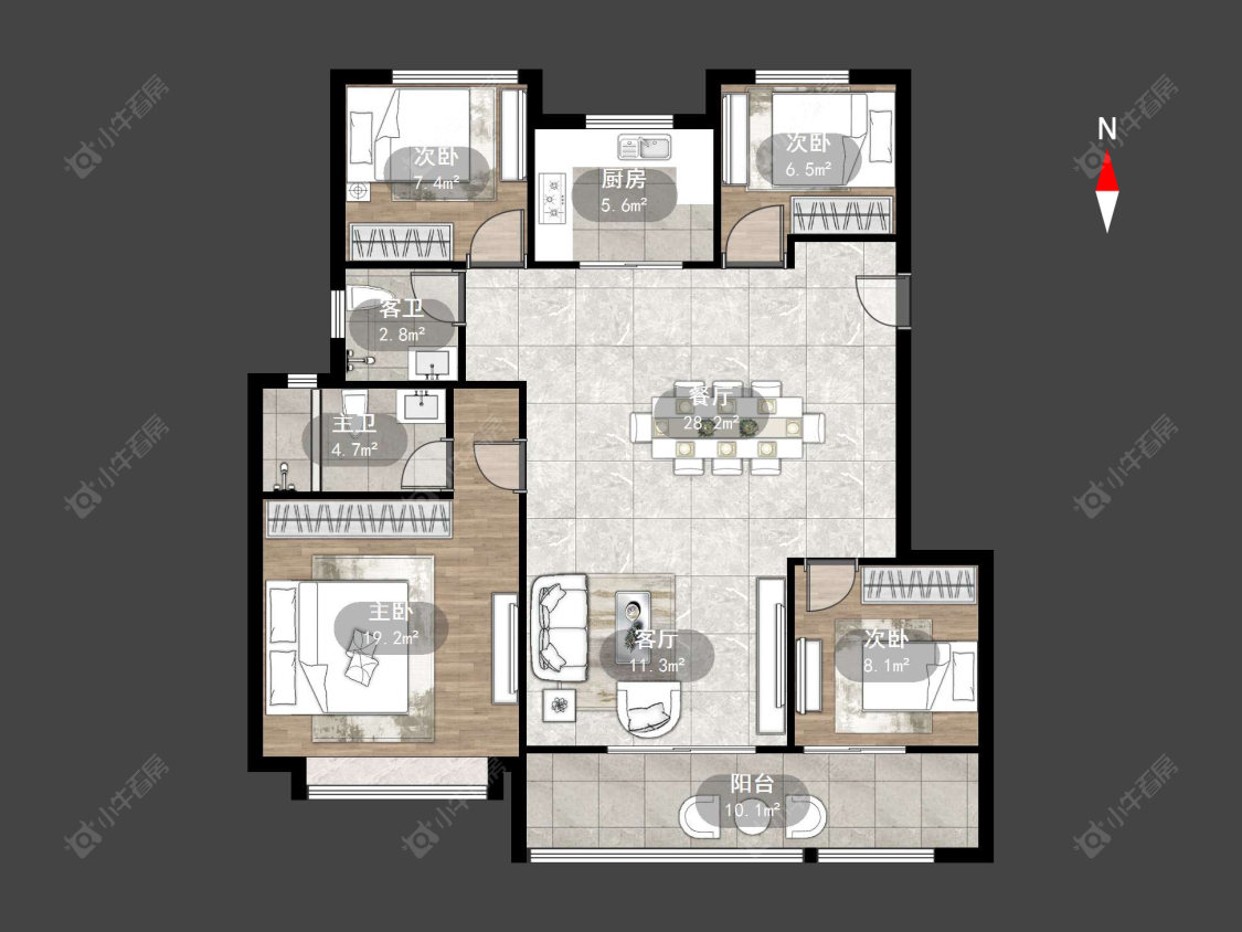 常州万科公园大道二三期在售二手房源户型图_小牛看房