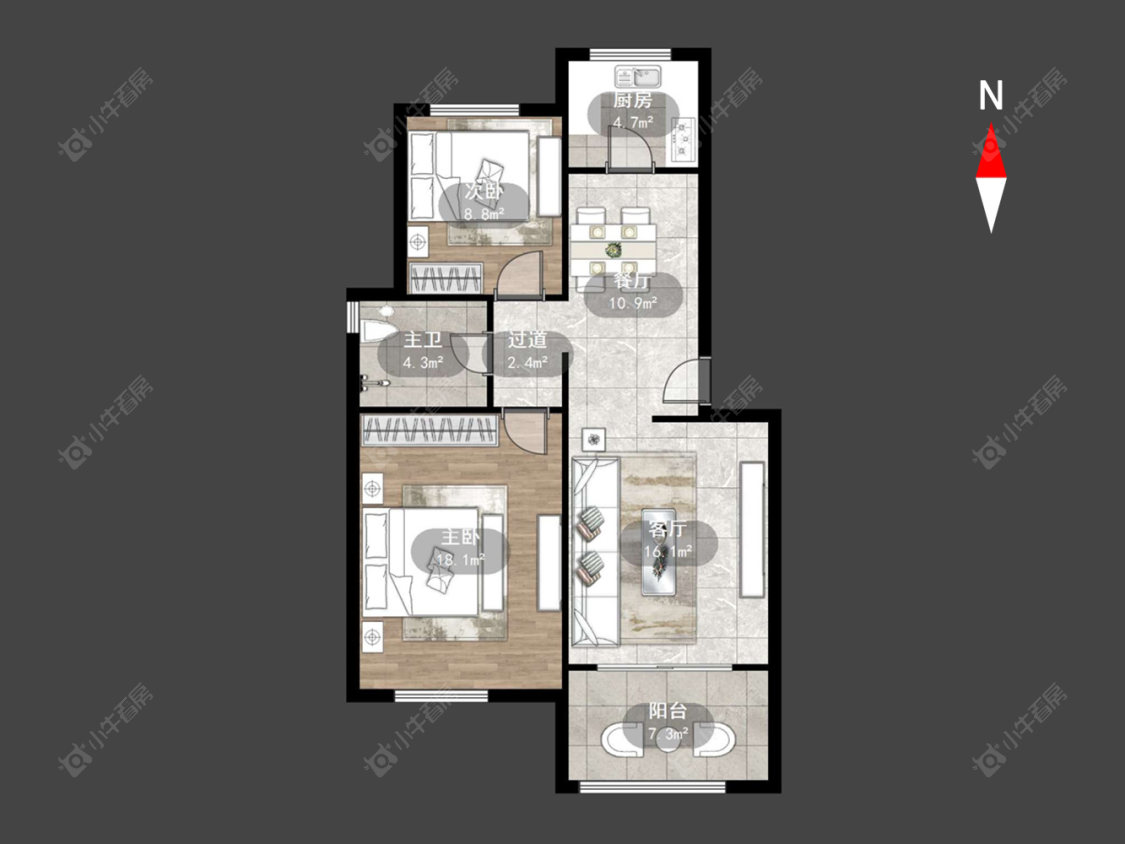 常州新魏花园在售二手房源户型图_小牛看房