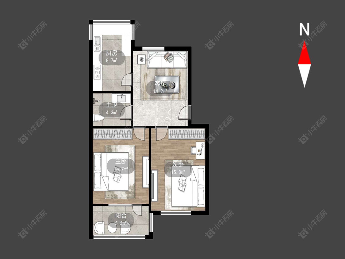 常州河海新村在售二手房源户型图_小牛看房