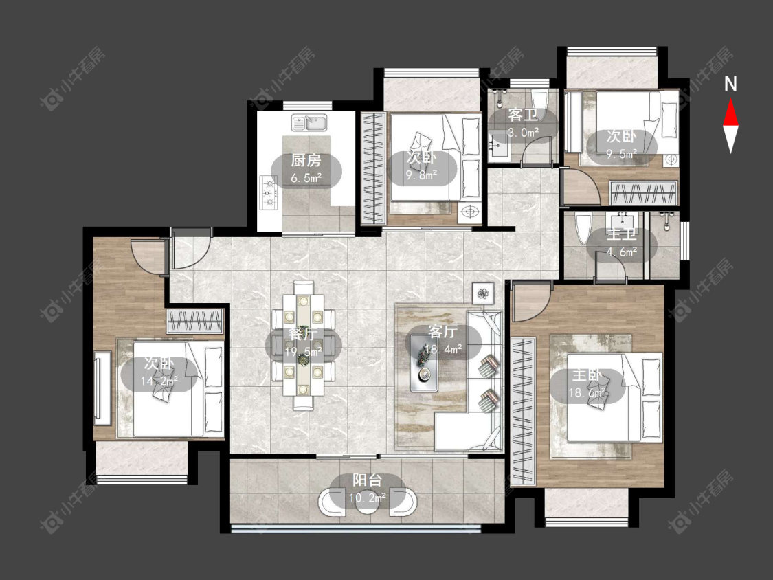 常州路劲誉湖湾在售二手房源户型图_小牛看房