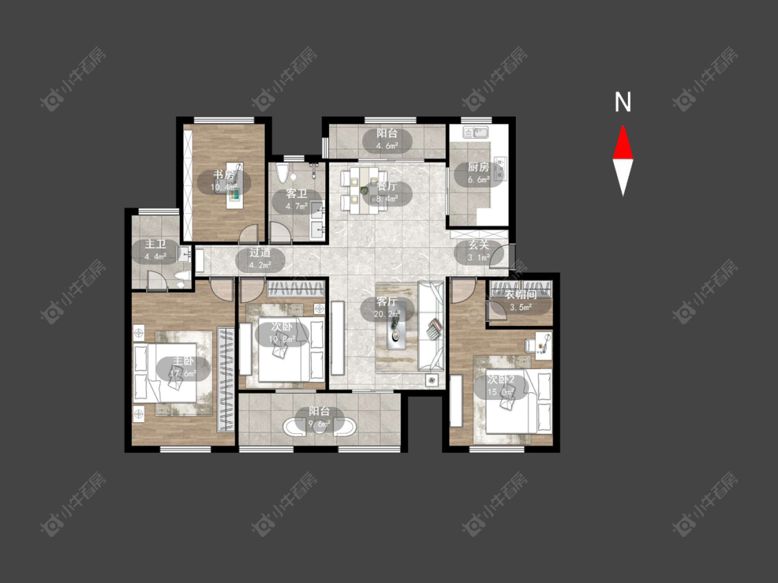 朗诗蓝郡房源户型图 常州朗诗蓝郡在售二手房源户型图_小牛看房