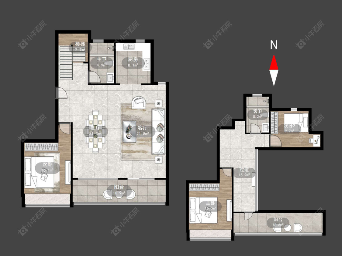 常州龙湖景粼天著在售二手房源户型图_小牛看房
