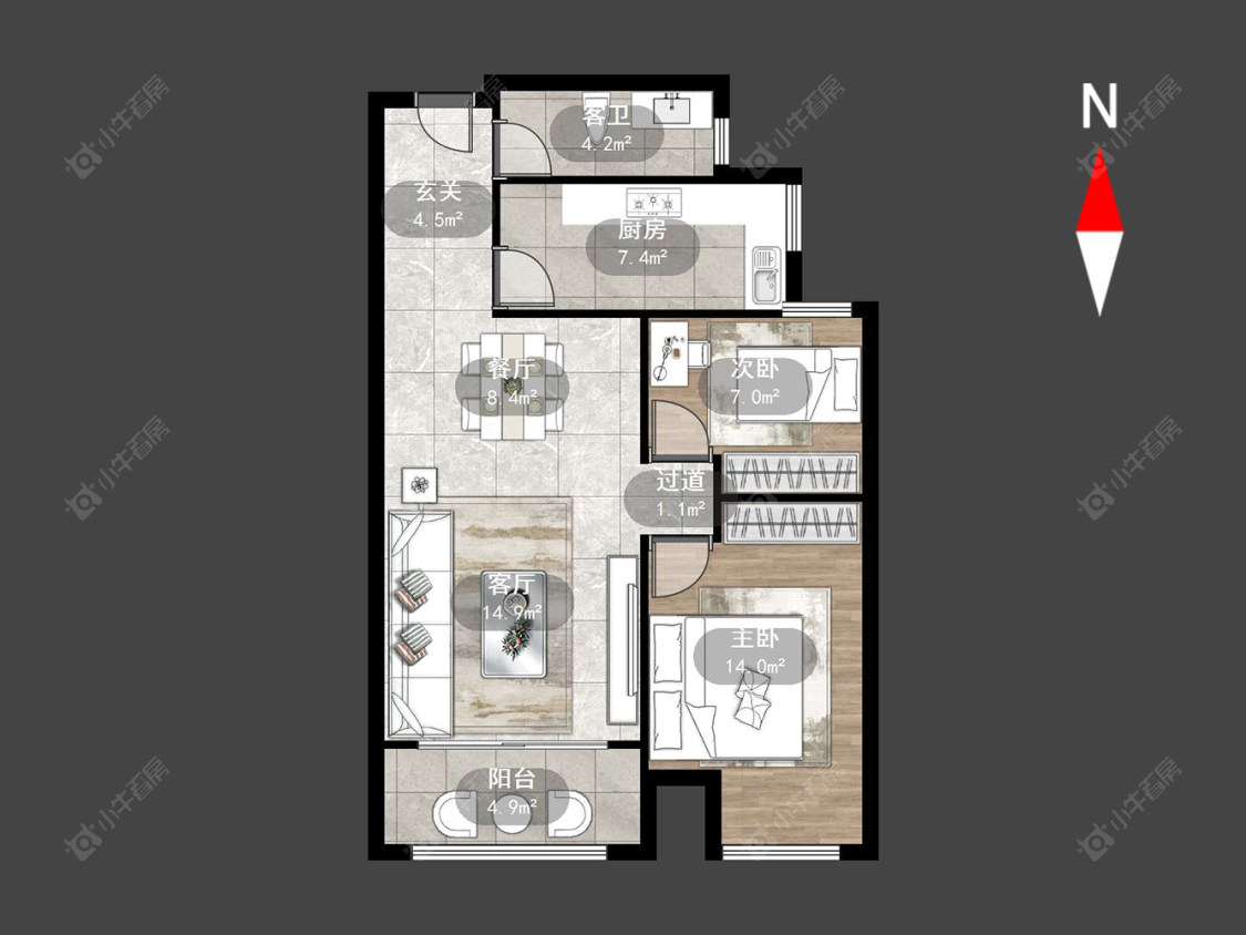 常州泰盈八千里在售二手房源户型图_小牛看房