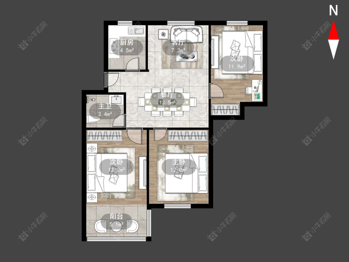 常州邮电宿舍在售二手房源户型图_小牛看房