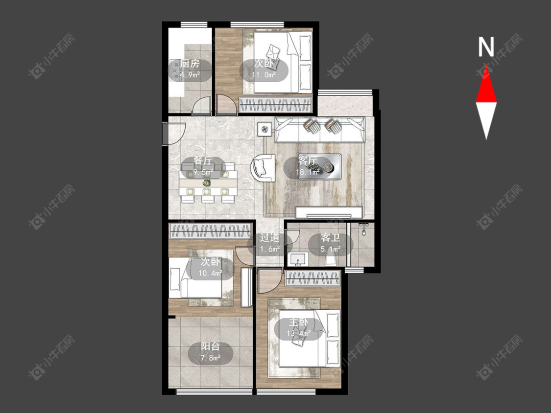 蓝山湖房源户型图 常州蓝山湖在售二手房源户型图_小牛看房