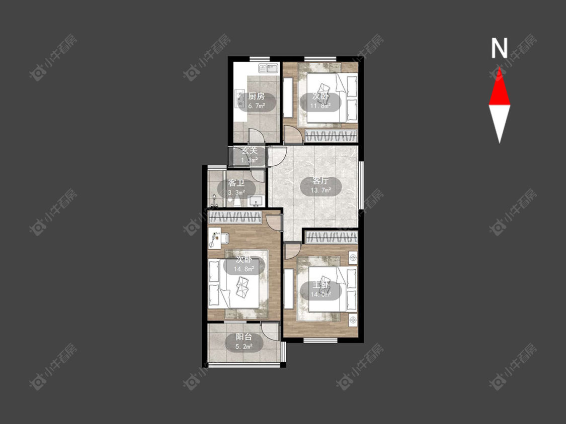 常州翠竹新村南区在售二手房房源户型图_小牛看房