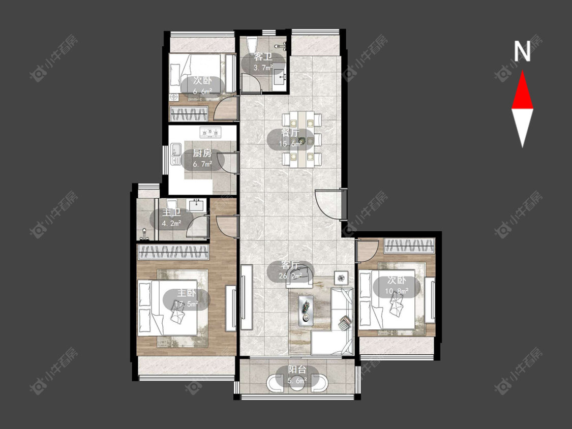 常州碧桂园浅水湾在售二手房源户型图_小牛看房