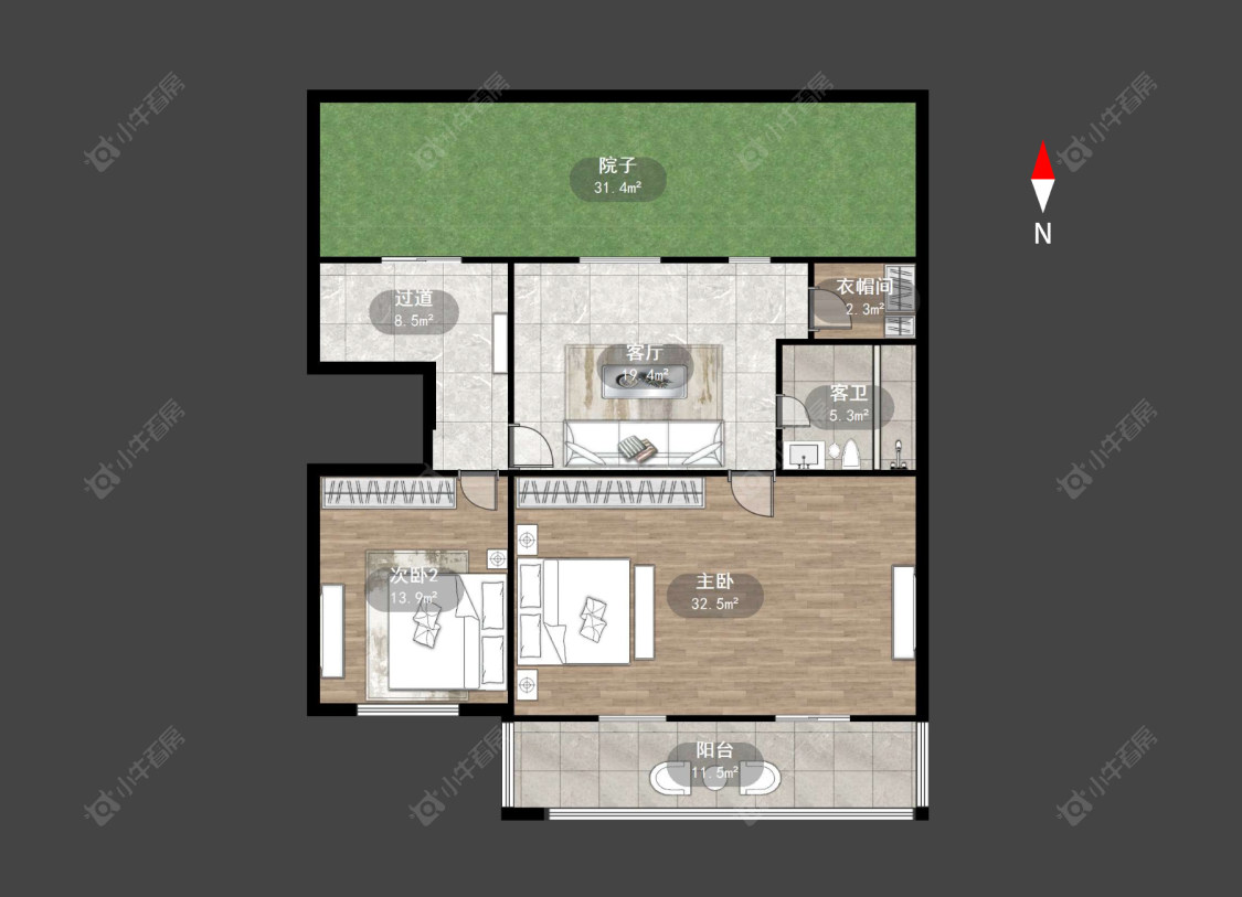 常州丽宝第花苑在售二手房源户型图_小牛看房