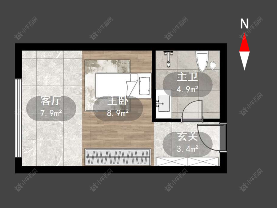 荣盛曼哈顿广场房源户型图 常州荣盛曼哈顿广场在售二手房源户型图_小牛看房