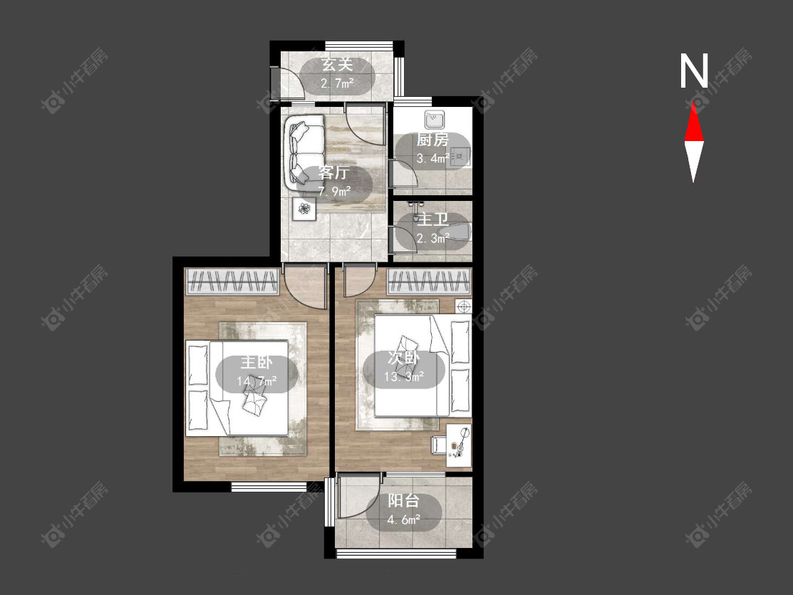 常州朝阳四村在售二手房源户型图_小牛看房