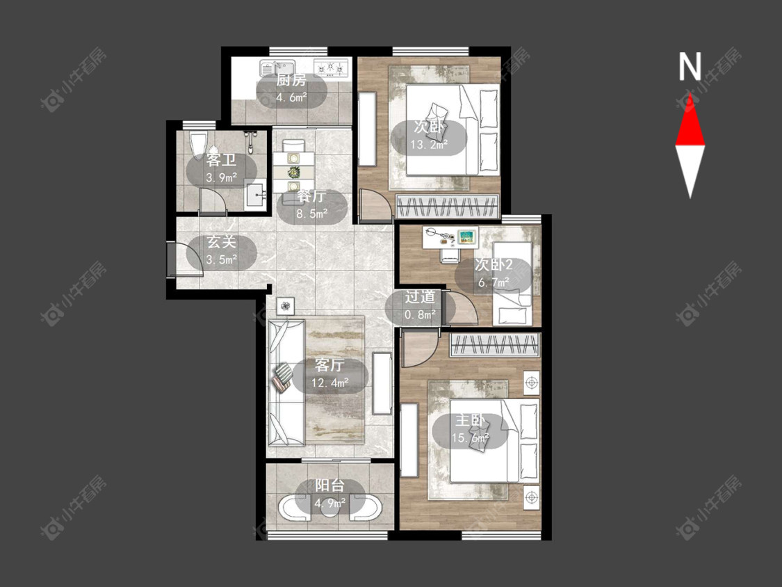 锦海星城一期房源户型图 常州锦海星城一期在售二手房源户型图_小牛看房
