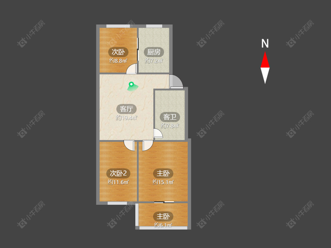 常州锦绣花园在售二手房源户型图_小牛看房