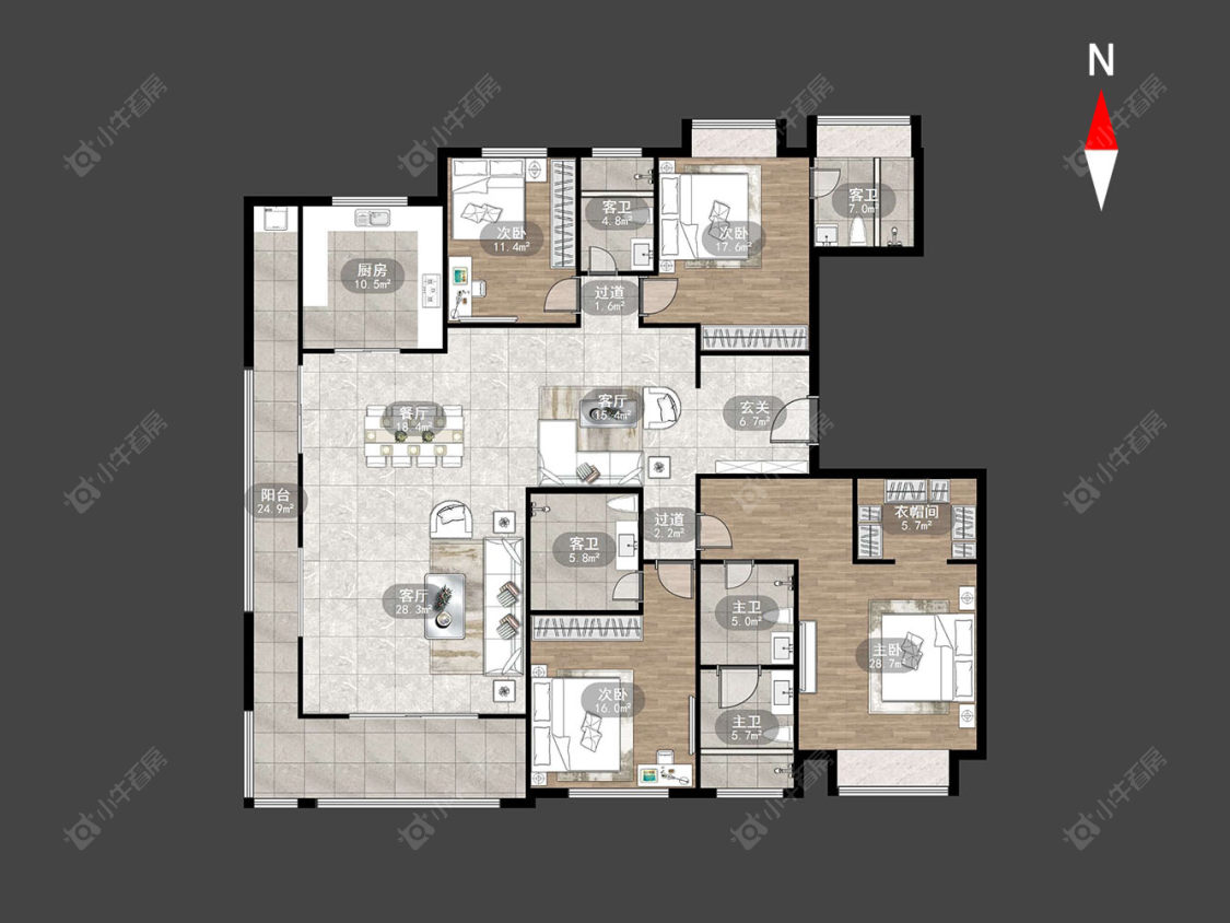 常州花语江南在售二手房源户型图_小牛看房