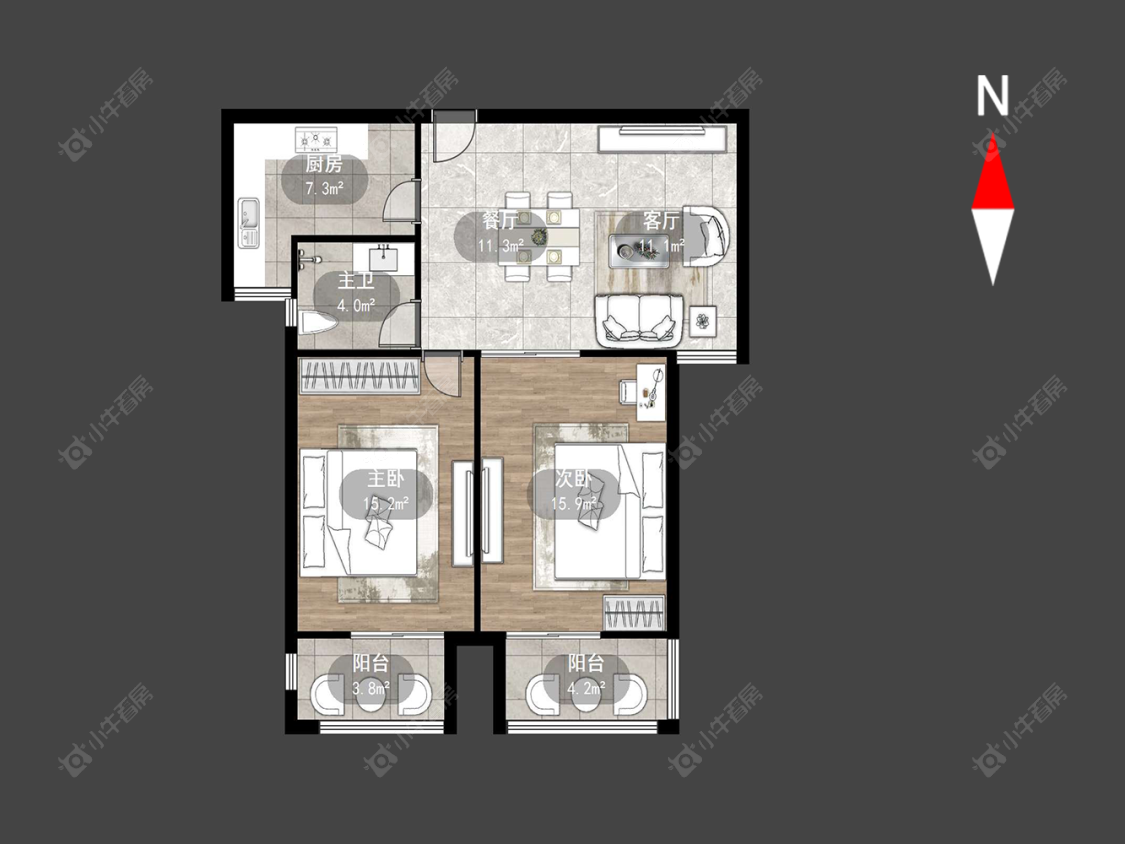 福地聚龙苑房源户型图 常州福地聚龙苑在售二手房源户型图_小牛看房