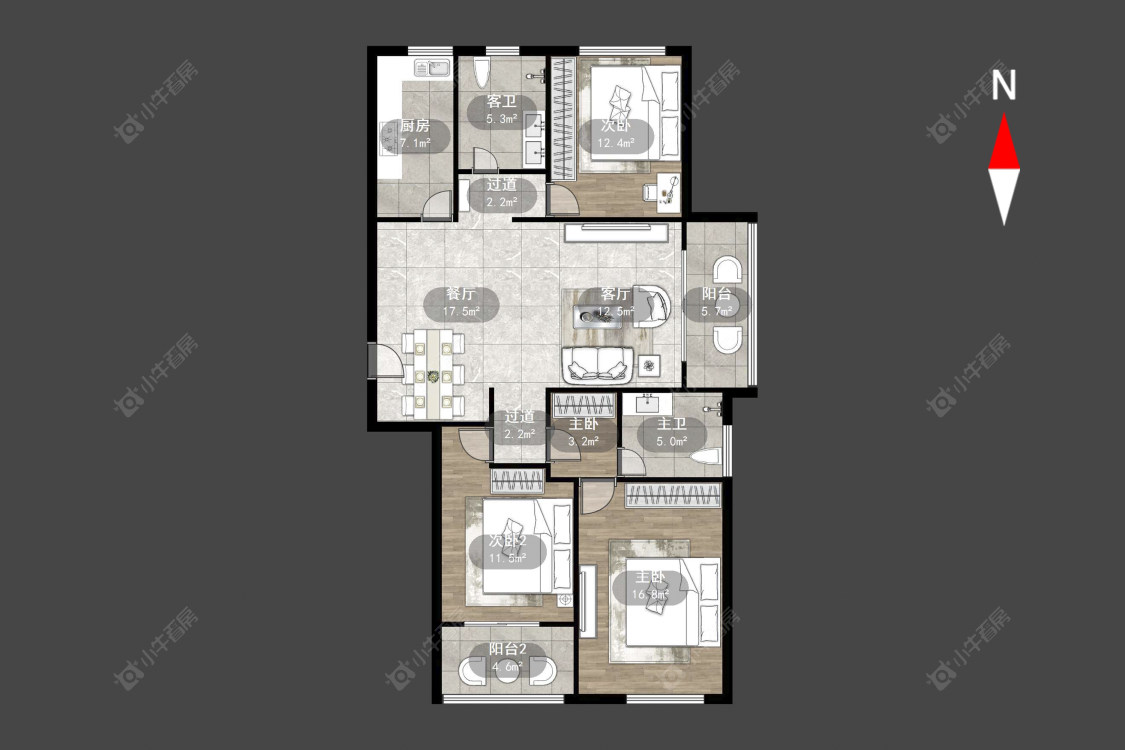 常州聚湖雅苑在售二手房源户型图_小牛看房