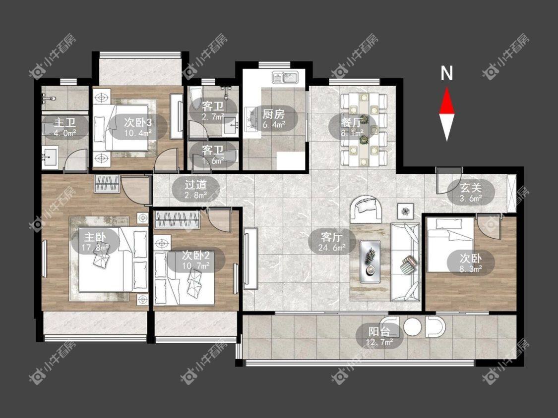 常州碧桂园碧玥和鸣在租房源室内图_小牛看房