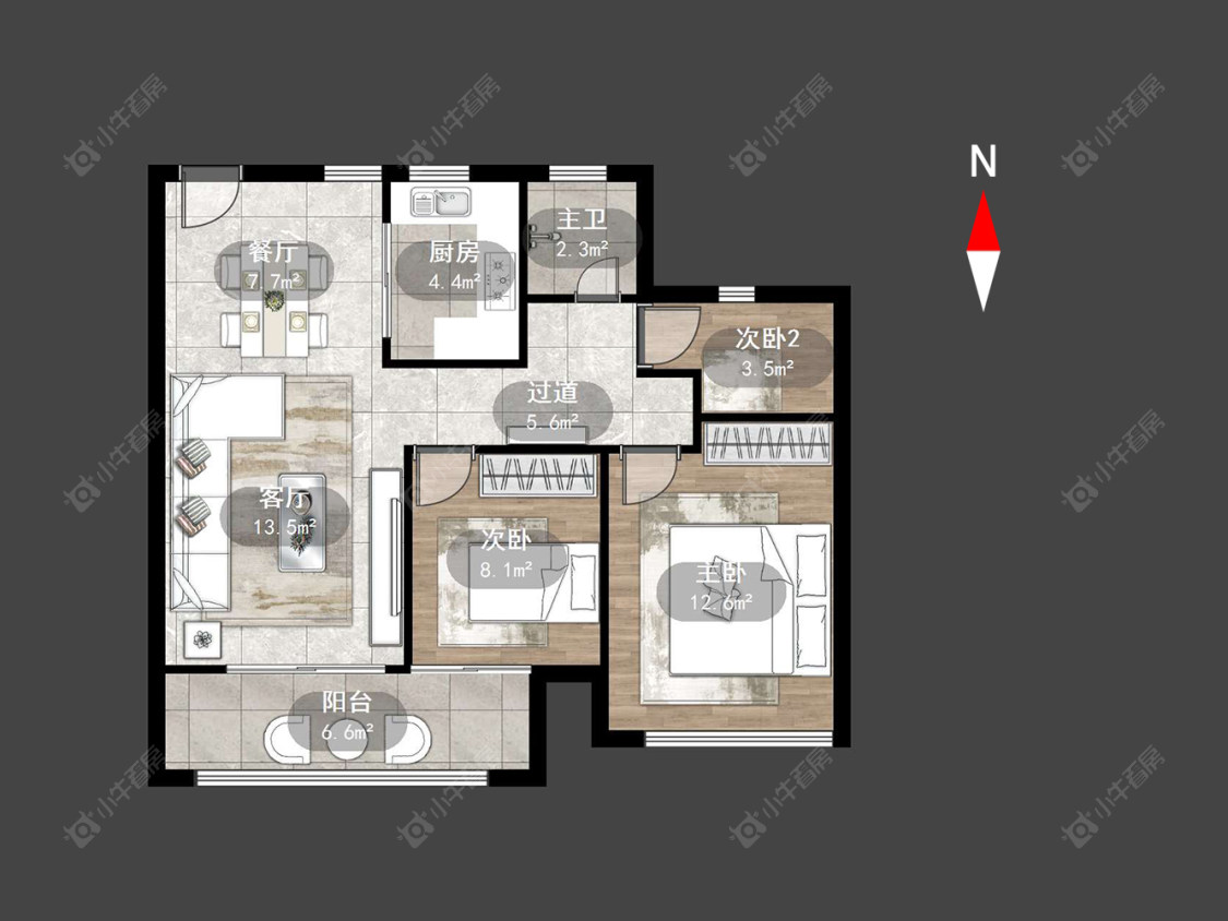 常州嘉宏空港国际星光城在售二手房源户型图_小牛看房