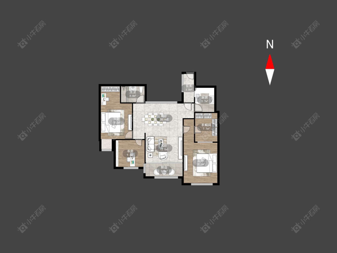 常州御庭园在售二手房源户型图_小牛看房