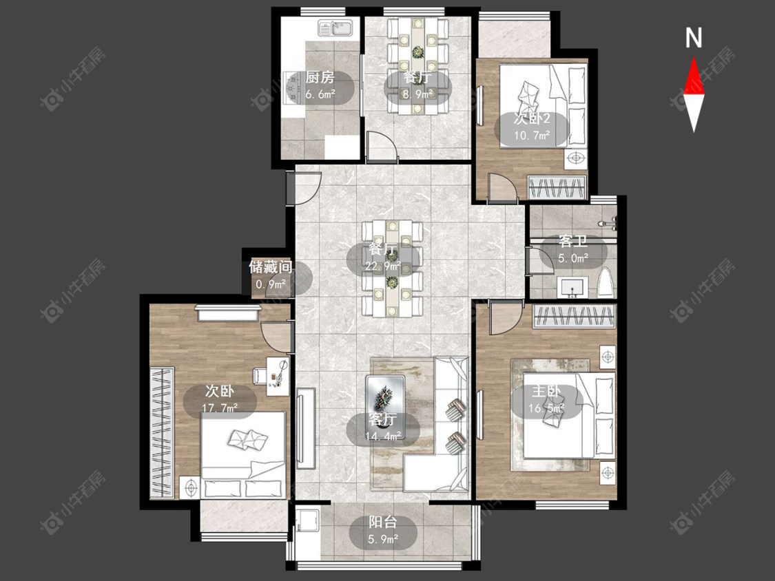 常州五一新苑在售二手房源户型图_小牛看房