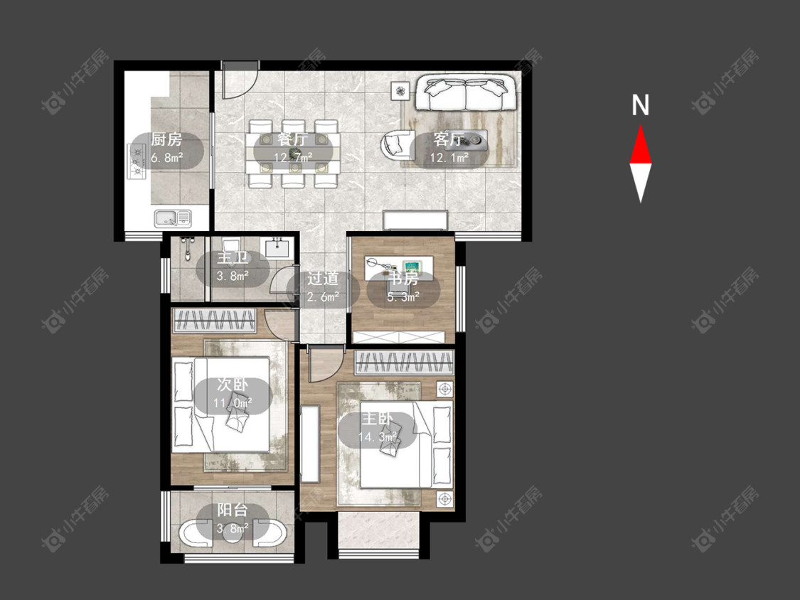常州银河湾第一城二期在售二手房源户型图_小牛看房