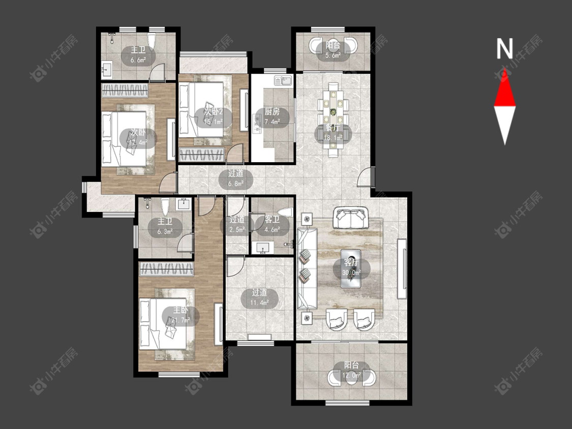 常州大名城西区在售二手房源户型图_小牛看房