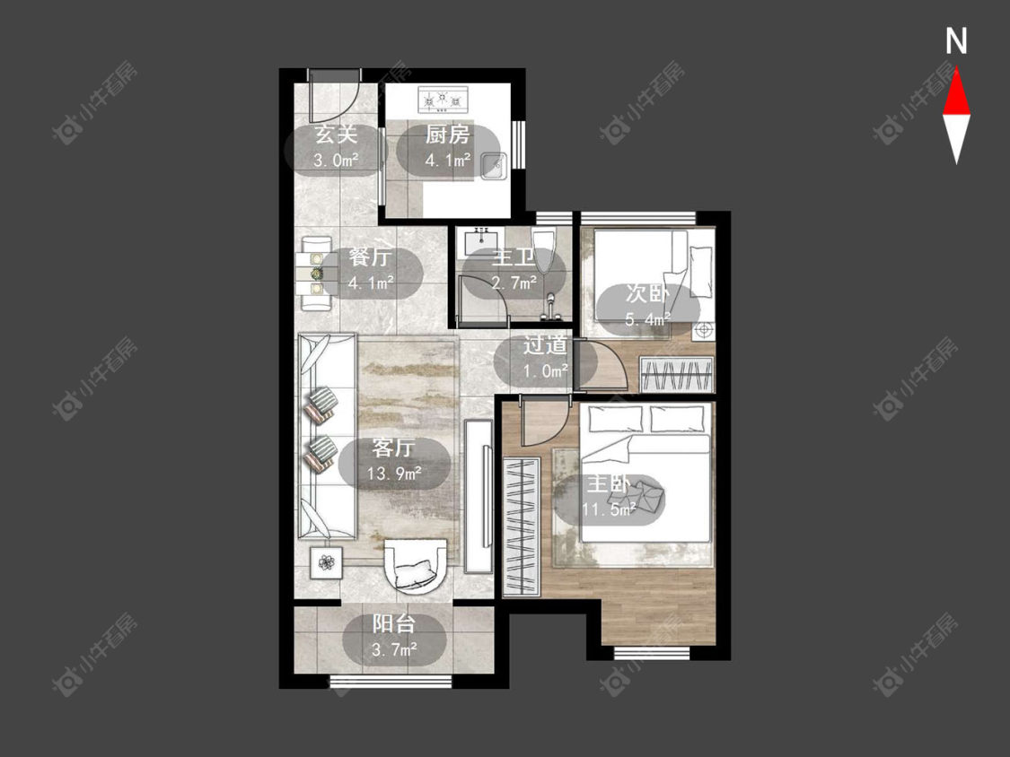 清云澜湾A区房源户型图 常州清云澜湾A区在售二手房源户型图_小牛看房