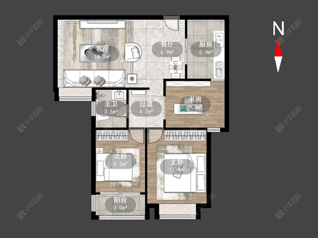 常州银河湾明苑二期在售二手房源户型图_小牛看房