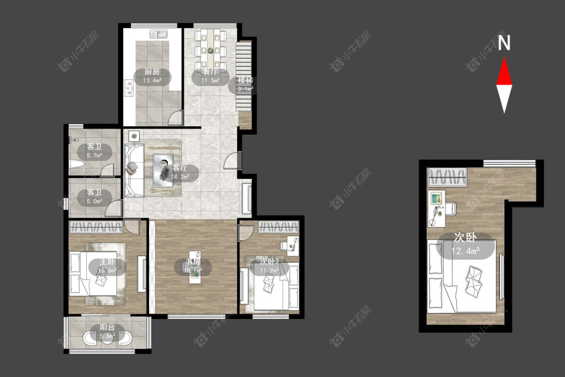 常州随园锦湖公寓在售二手房源户型图_小牛看房