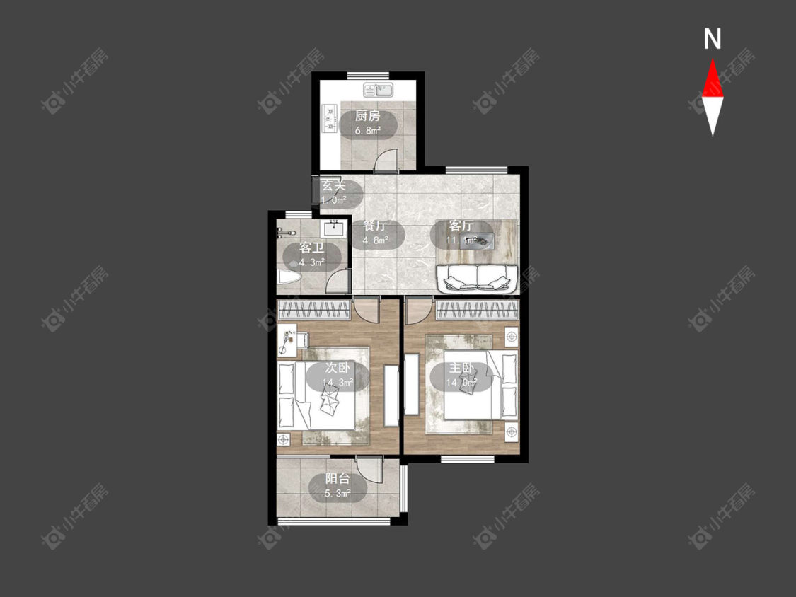 常州翠竹新村南区在售二手房房源户型图_小牛看房