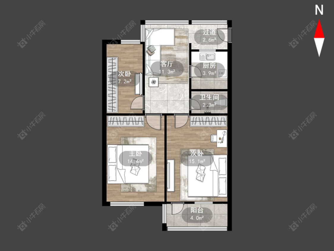 常州西新桥二村在售二手房源户型图_小牛看房