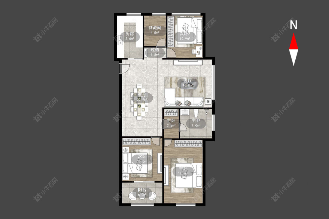阳光金域房源户型图 常州阳光金域在售二手房源户型图_小牛看房