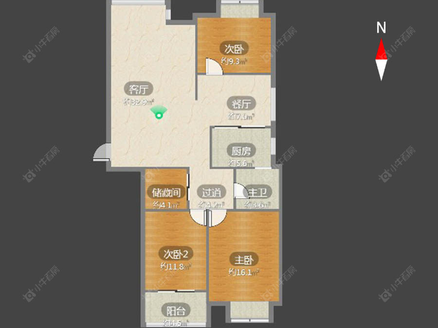 常州香江华廷花园在售二手房源户型图_小牛看房