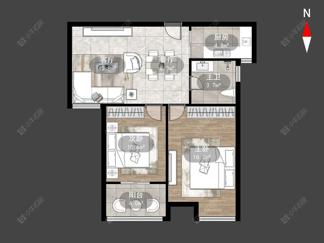 瑞富花苑房源户型图 常州瑞富花苑在售二手房源户型图_小牛看房