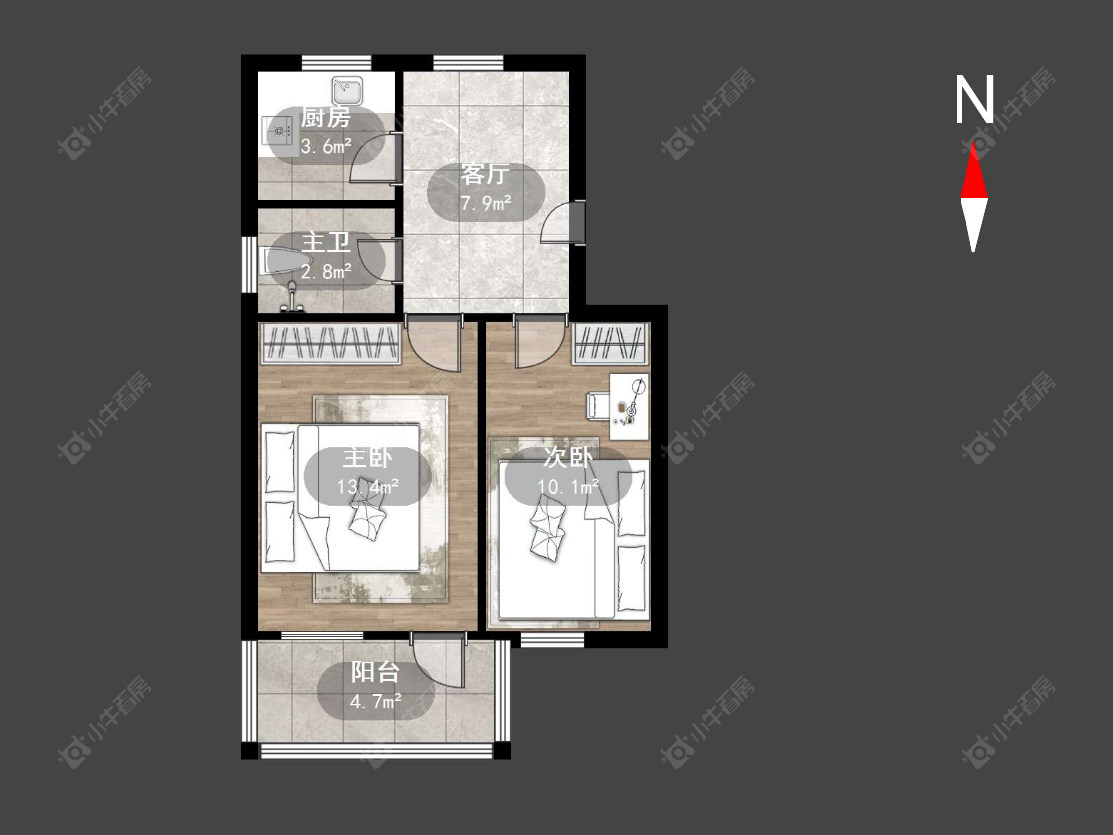 常州丽华一村在售二手房源户型图_小牛看房