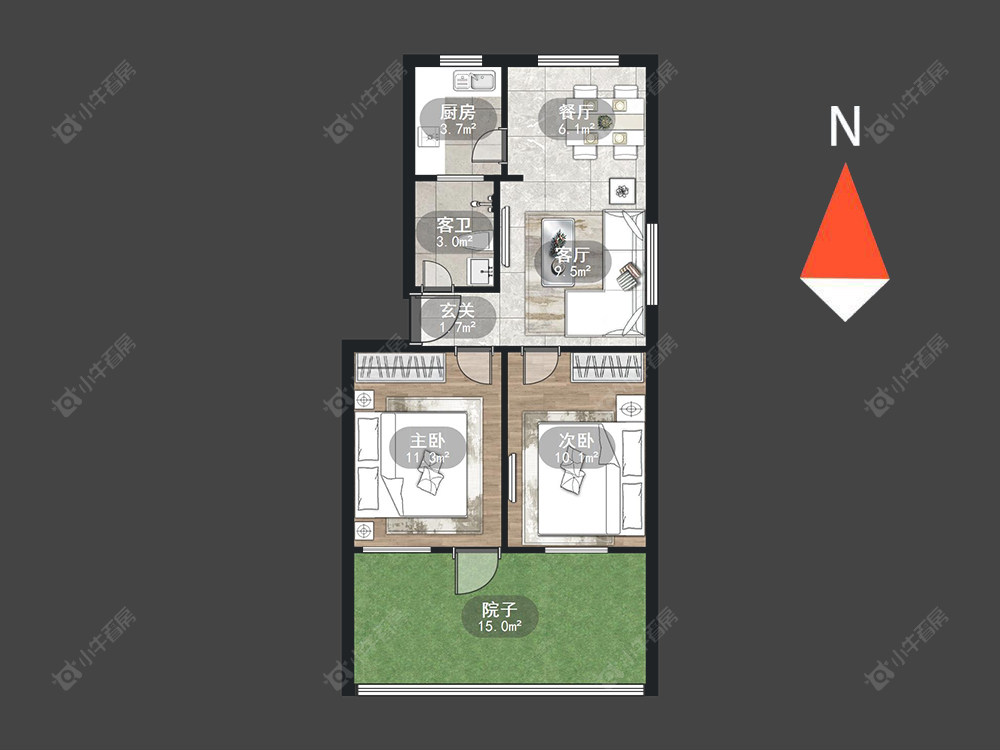 常州勤业五村在售二手房源户型图_小牛看房