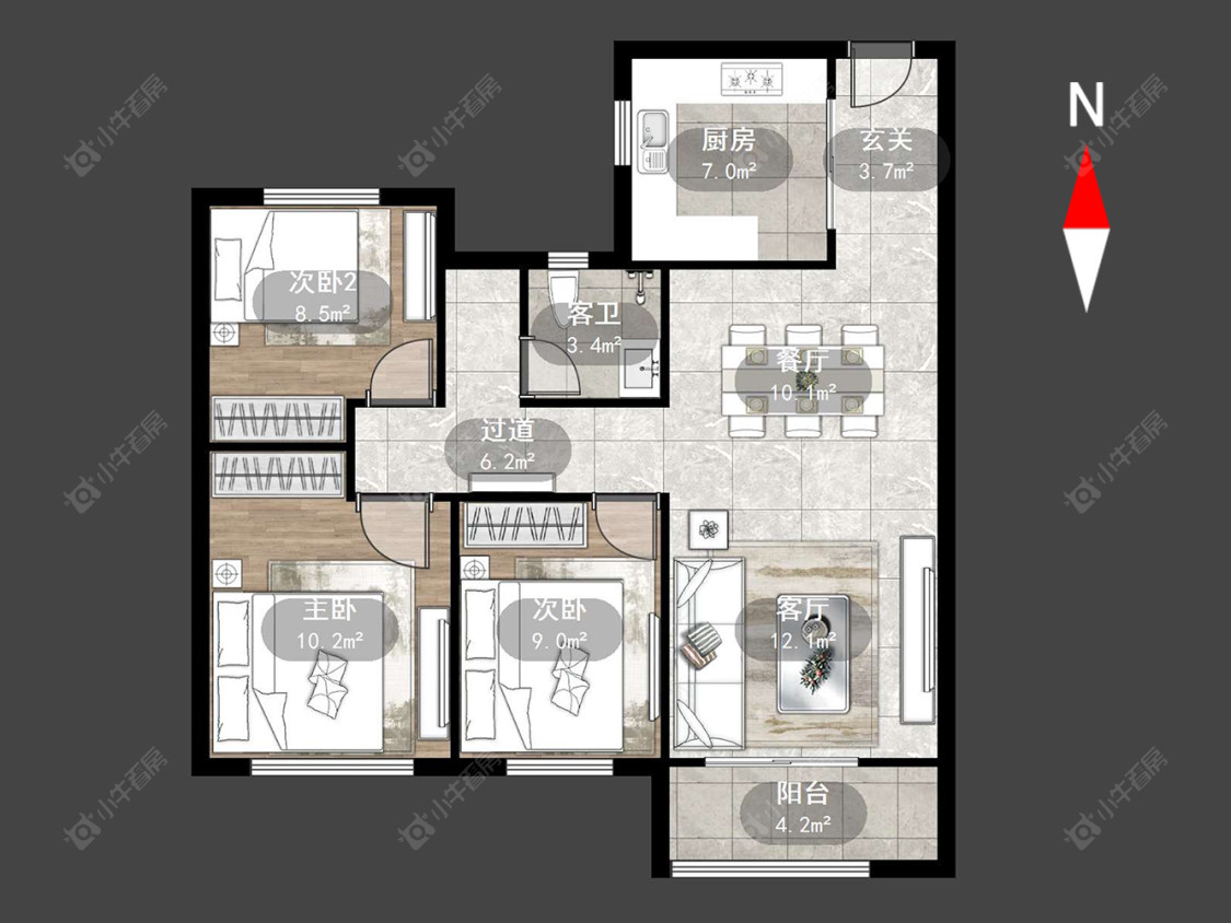 常州大明丰泰苑在售二手房源户型图_小牛看房